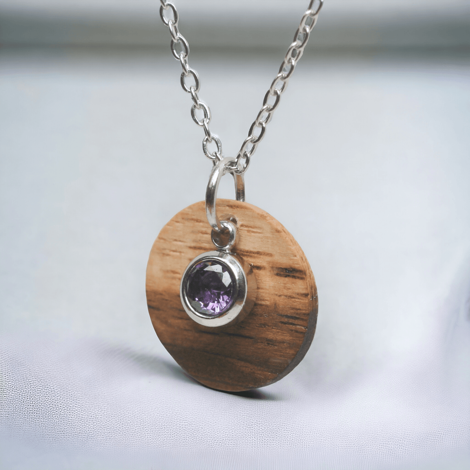 February Birthstone Necklace | Cubic Zirconia Amethyst 