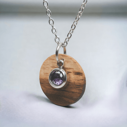 February Birthstone Necklace | Cubic Zirconia Amethyst 
